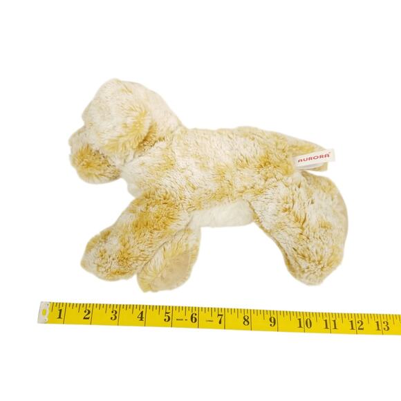 Aurora Beige Tan Frosted Dog Puppy Plush Stuffed Animal Toy 2019 Floppy - Picture 10 of 10